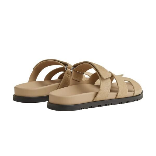 Hermes Brown Suede Chypre Sandals - Image 4