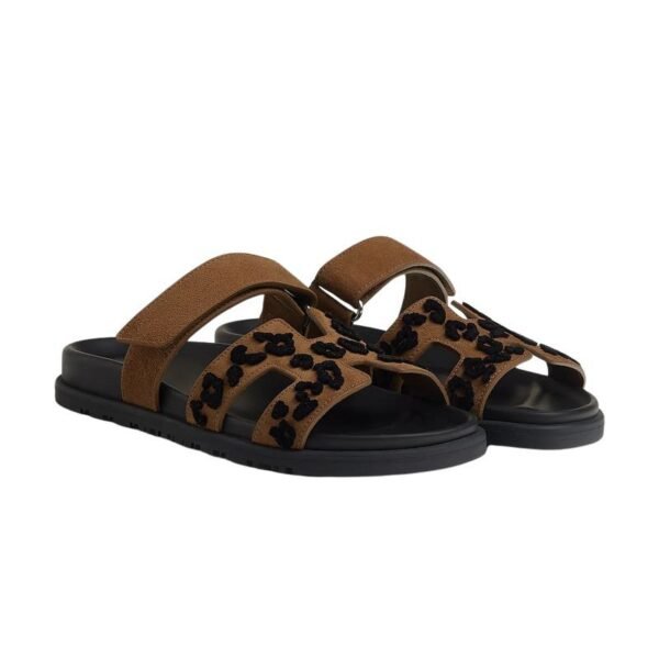 Hermes Chypre Sandal Tufted Suede Goatskin - Image 3