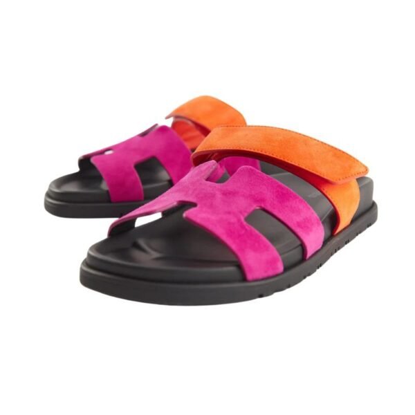 Suede Goatskin Womens Chypre Sandals Rose Chapas Orange Synthetique - Image 2