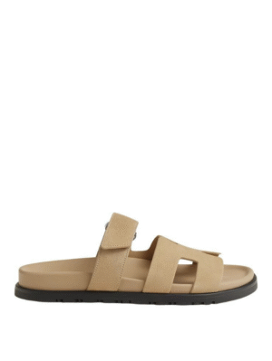 Hermes Brown Suede Chypre Sandals